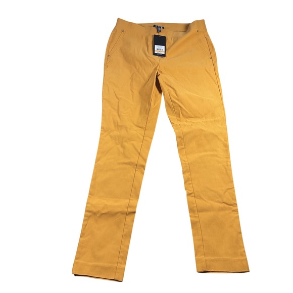 Jones New York Signature Pants Womens‎ Small Mustard Gold Stretch Casual - Picture 2 of 6